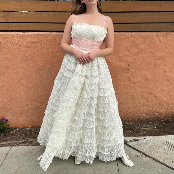 Vintage 1950’s Party Dress Wedding Gown - Picture 3 of 12